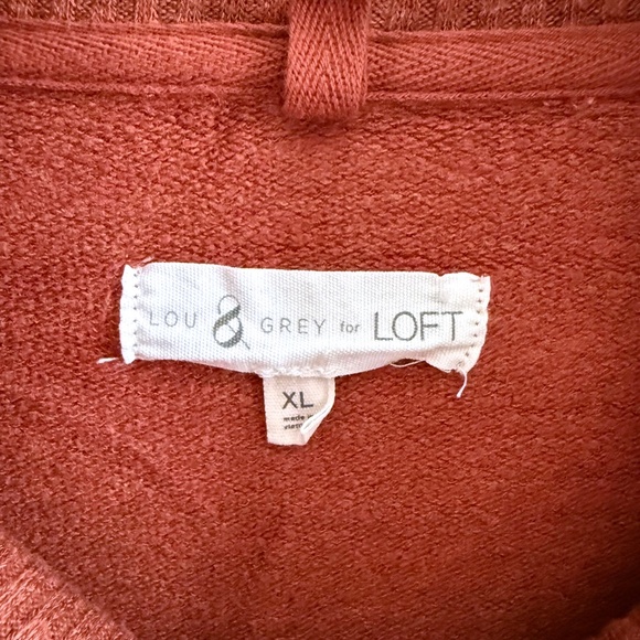 Lou & Grey SignatureSoft Cowl Neck Sweater Women’s XL Rust Orange Cozy Fall Knit - Picture 3 of 6
